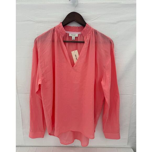 Other Tops - On34th Women's Coral Pink Long Sleeve Blouse Medium